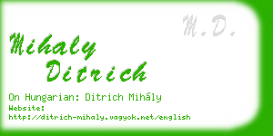 mihaly ditrich business card