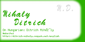 mihaly ditrich business card
